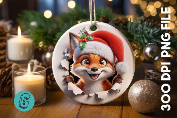 3D Fox Christmas Ornament Front 04 Review