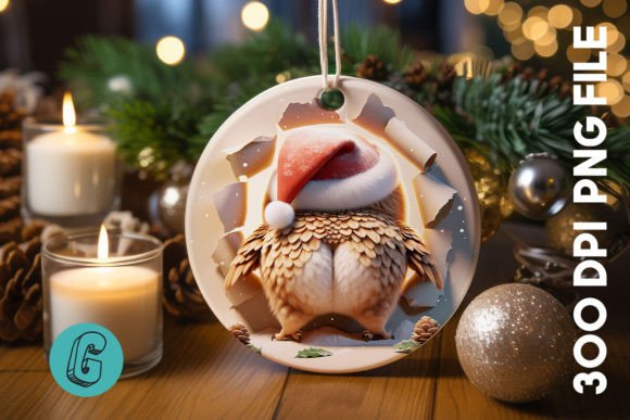 3D Owl Christmas Ornament Back 11: Illustrations Review