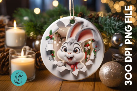 3D Rabbit Christmas Ornament Front 18: Illustrations Review