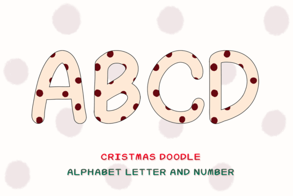 Christmas Doodle Alphabet Letter 11 Illustrations