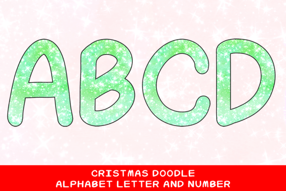 Christmas Doodle Alphabet Letter 123 Illustrations Review