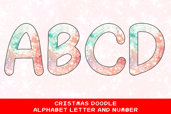 Christmas Doodle Alphabet Letter 60 Illustrations Review