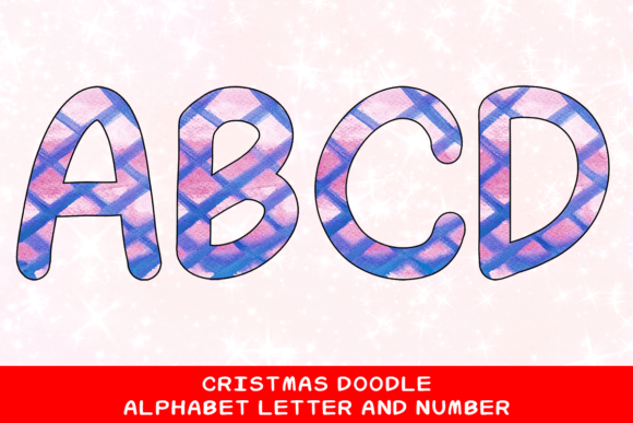 Christmas Doodle Alphabet Letter 98 Illustrations Review