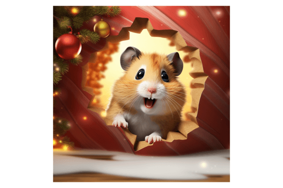 Christmas Hamster Broken Wall 1 Illustrations Review