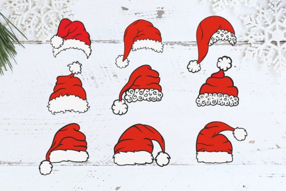 Christmas Hat Bundle SVG File Cricut: Crafting Illustrations