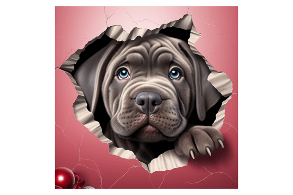 Christmas Neapolitan Mastiff Broken Wall 2 Illustrations Review