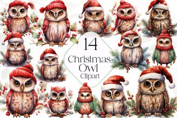 Christmas Owl Clipart: Elevating Illustrations