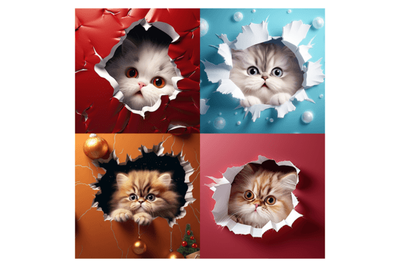 Christmas Persian Cat Broken Wall 5: Illustrations Review