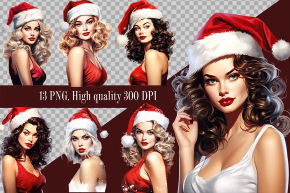 Christmas Pin-up Girl Clipart: A Designer’s Review of Festive Illustrations