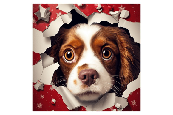 Christmas Spaniel Broken Wall 3: Illustrations for Branding