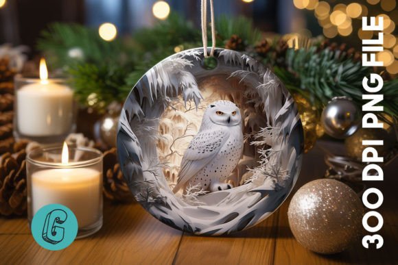 Cute Owl Christmas Ornament PNG 09: A Designer’s Review