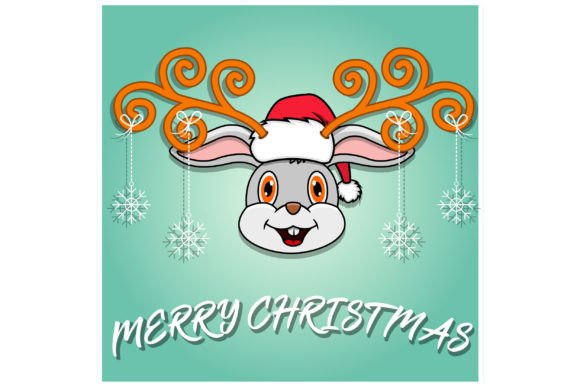 Cute Rabbit Head Christmas Card Illustrations Review
