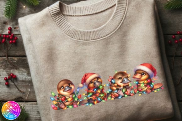 Platypus Christmas Wrapped in Christmas Illustrations