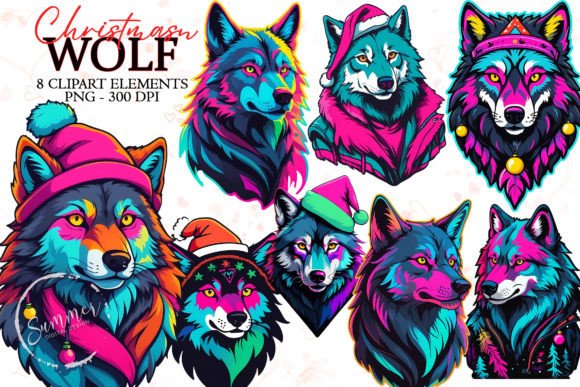 Review: Christmas 90s Fashion Neon Wolf Stickers