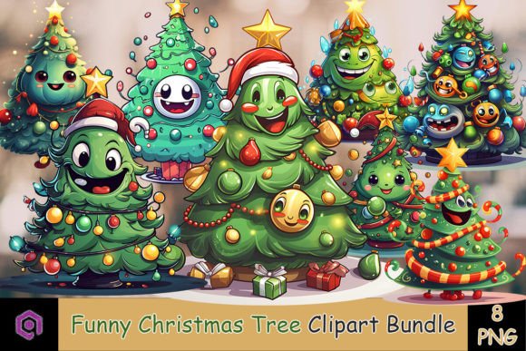 Review: Funny Christmas Tree Clipart for Embroidery