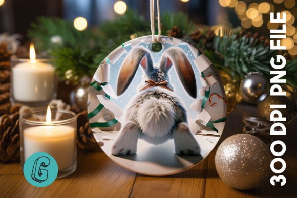 Reviewing 3D Rabbit Christmas Ornament Back 17