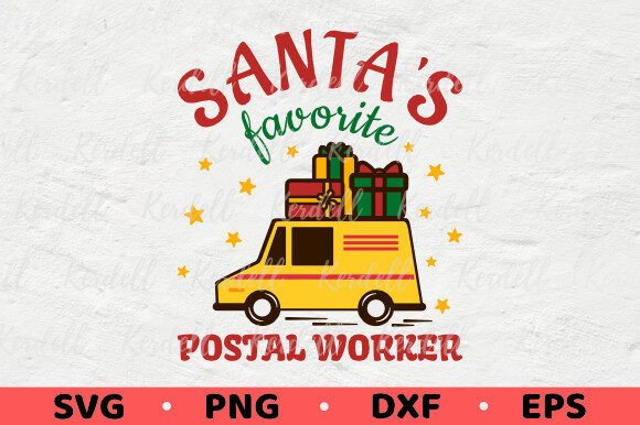 Santa's Postal Worker Illustrations